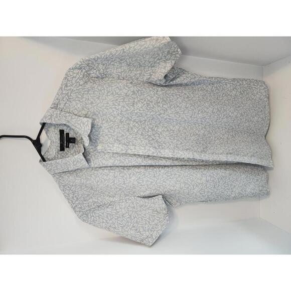 Marc Anthony Other - Marc Anthony Luxury Slim Fit Short Sleeve Shirt - Light Blue Floral